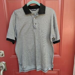 Polo Golf Ralph Lauren Black and White Short Sleeve Polo Shirt Men's Size Small